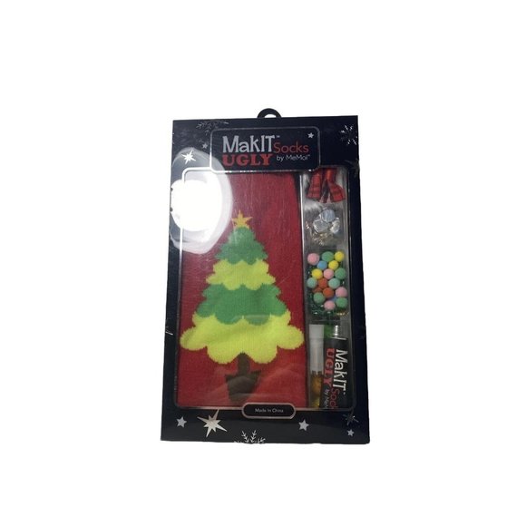 UGLY SOCKS Funny Activity DIY Design Your Own CHRISTMAS SOCKS NEW in Box - Picture 3 of 4